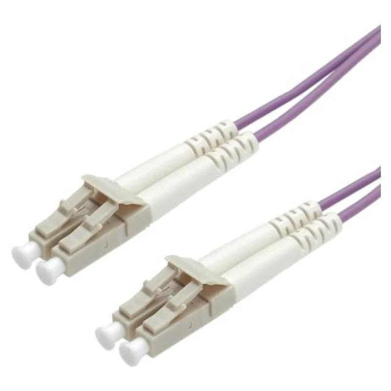 Roline Lc/Lc Lwl Network Cable - Fiber Optic Cables Om4 Duplex Patch Cable In Purple - 10 M
