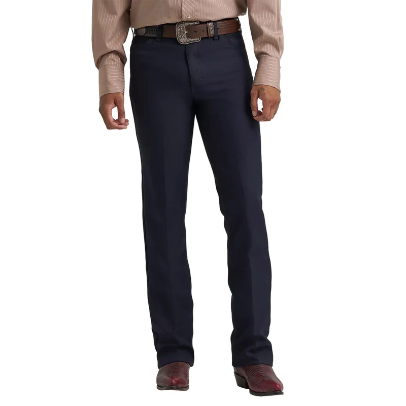 Wrangler Men's Wrancher Dress Jean, Navy, 33W / 30L