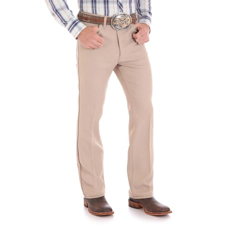 Wrangler Men's Wrancher Dress Jean, Dark Beige, 30W / 29L