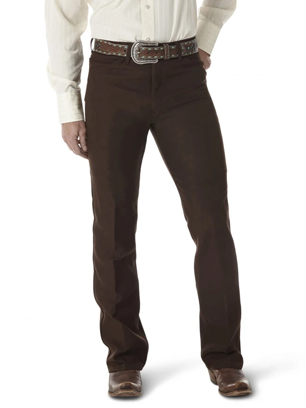 Wrangler Men's Wrancher Dress Jean Jeans, Brown, 38W / 32L