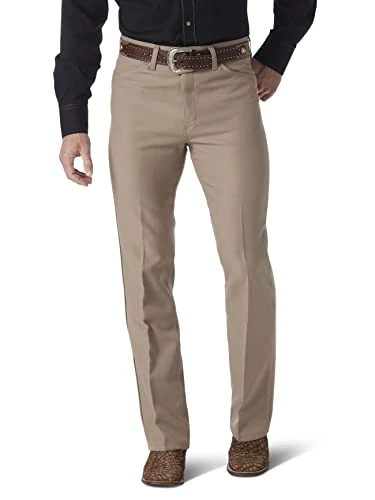 Wrangler Men's Wrancher Dress Jean, Brown, 40W / 29L