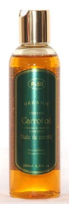 100% Carrot Oil ORGANIC by P+50 200ml - Fragrance Free | Best For Dry, Sun Damaged, Ageing Skin | Vitamin Rich Oil Used As A Night Cream, Hair Treatment, Tanning Accelerators, Tanning Oil Or After Sun Lotion | Perfect Vegan Gift