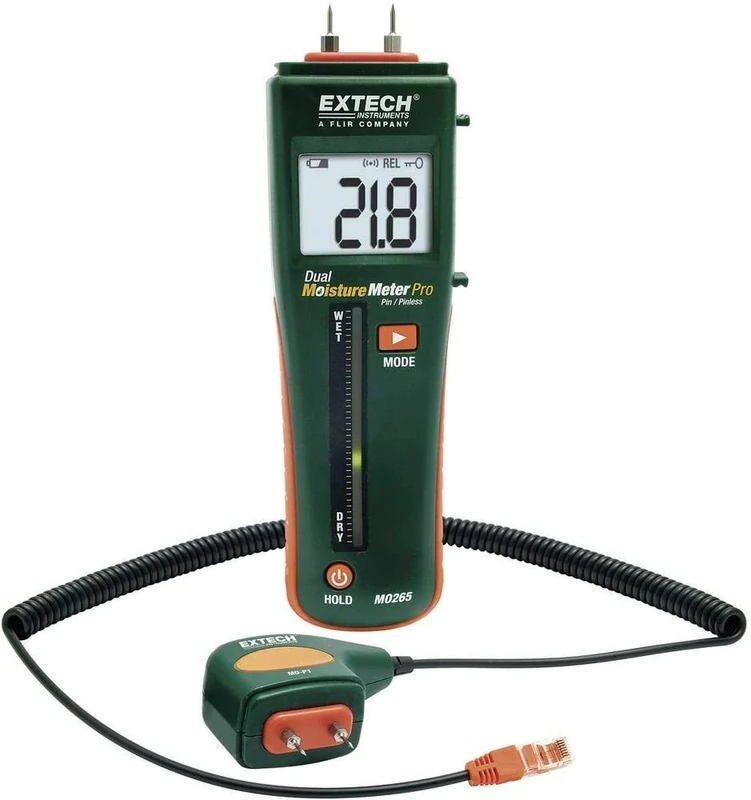 Extech Instruments MO265 Combo Pin/Pinless Moisture Meter W/RJ45