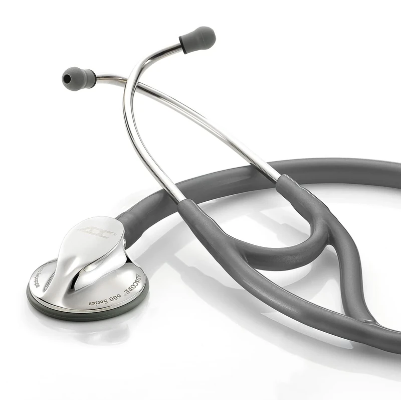 ADC Adscope 600 - Platinum Multifrequency Stethoscope - Metallic Gray