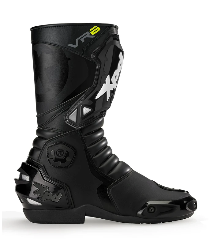 XPD S58-026-44 Racing Motorcycle Boots VR6.2 Black, Size 44
