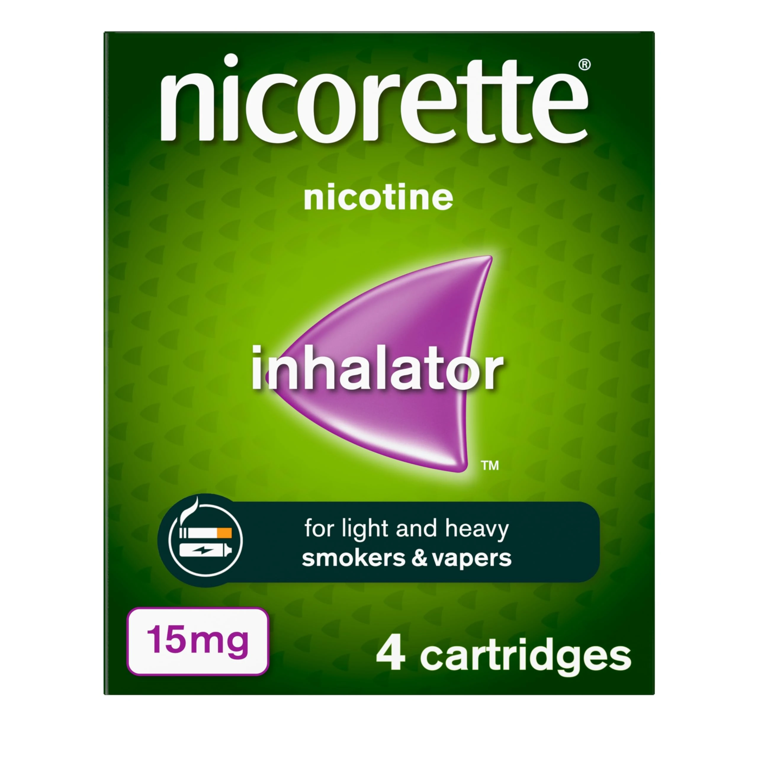 Nicorette 15mg Inhalator Nicotine 4 Cartridges (Stop Smoking Aid)