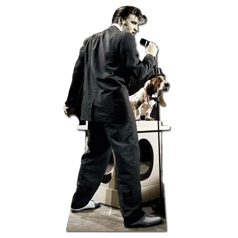 Star Cutouts SC233 Elvis Presley Hound Dog Lifesize Cardboard Cutout – Rock ’n’ Roll Icon Display for Elvis Gifts & Party Décor