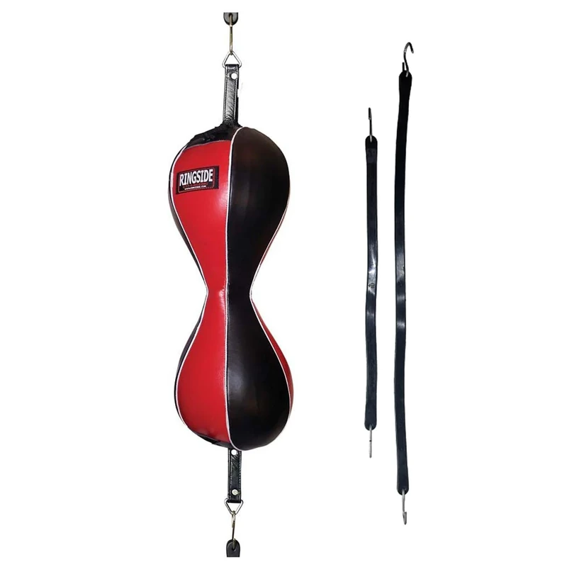 Ringside Mexican-Style Double-Double End Bag,Red / Black