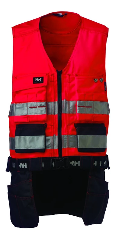 Bridgewater Vest Red/Charcoal EN471 Hi Viz Hi Visibility XS - Image 1