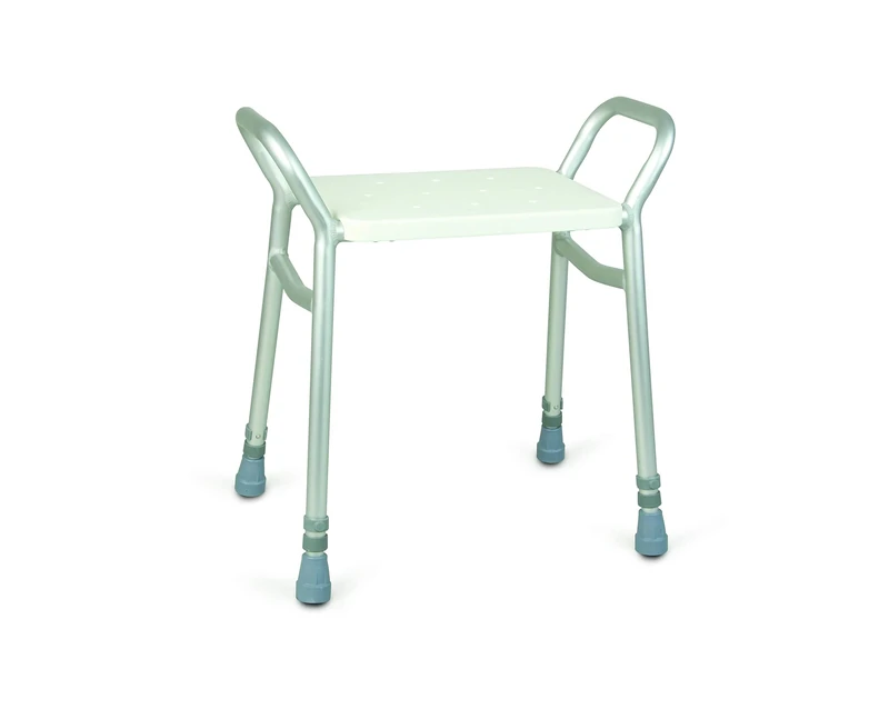 HOMECRAFT Height Adjustable Shower Stool with Handles – Lightweight, Sturdy Bath Seat & Shower Chair for Elderly & Disabled – Non Slip Plastic Bathroom Stool, 160kg / 25st Capacity