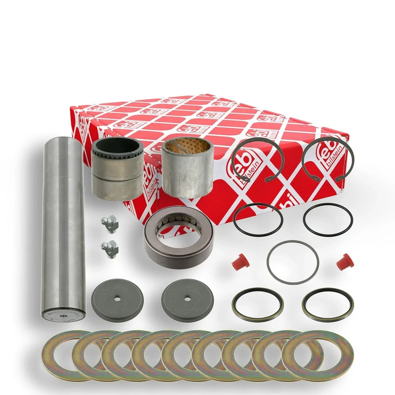 febi bilstein 08521 King Pin Set with thrust bearing, single set, pack of one