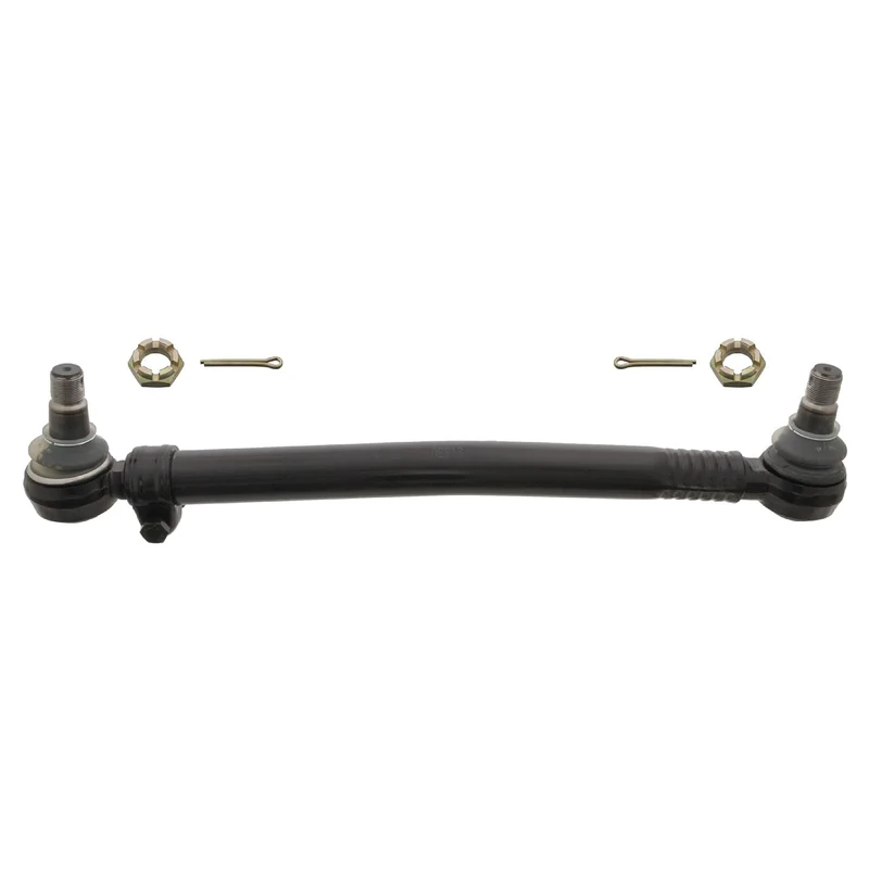 febi bilstein 09913 Drag Link with castle nuts and cotter pins, from steering gear to 1st front axle, pack of one