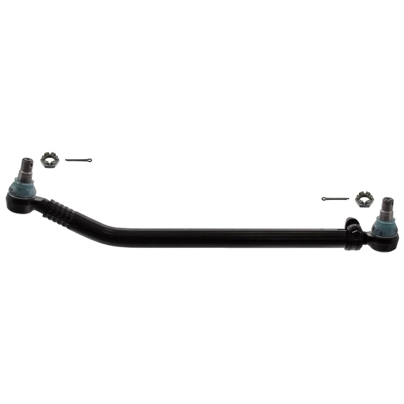 febi bilstein 09920 Drag Link with castle nuts and cotter pins, from steering gear to 1st front axle, pack of one