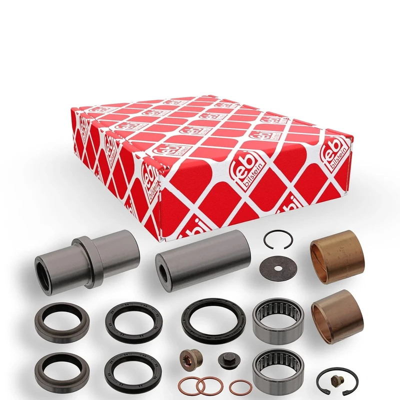 febi bilstein 11191 King Pin Set with friction bearing, single set, pack of one