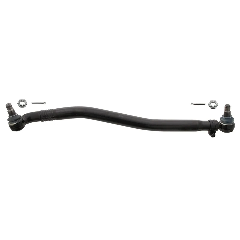 febi bilstein 09960 Drag Link with castle nuts and cotter pins, from steering gear to 1st front axle, pack of one