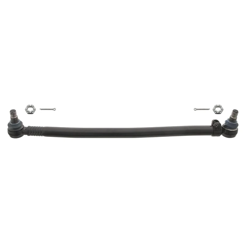 febi bilstein 07983 Drag Link with castle nuts and cotter pins, from steering gear to 1st front axle, pack of one