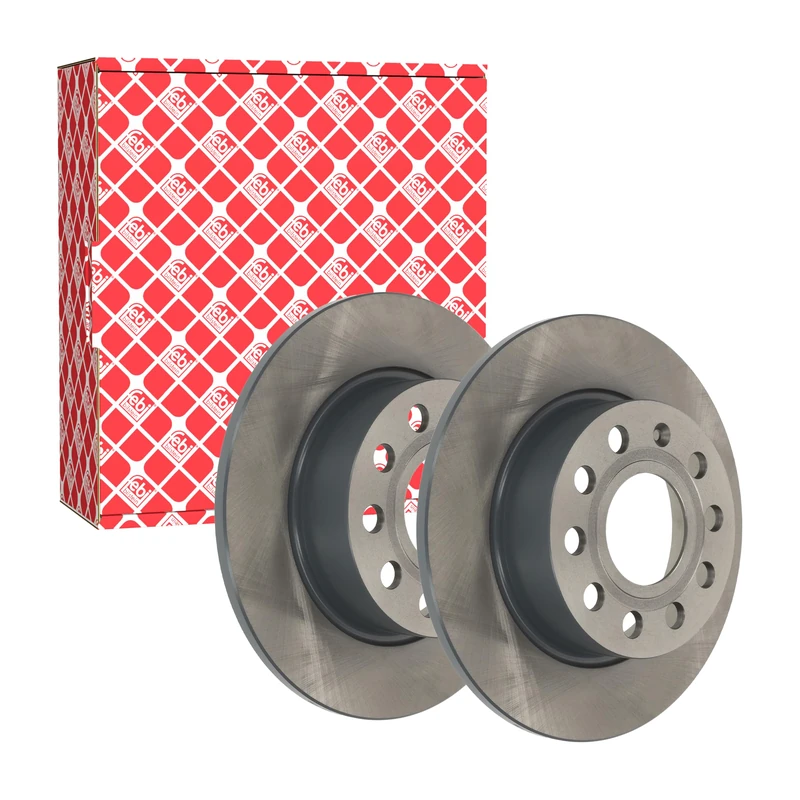 febi bilstein 23240 Brake Disc Set (2 Brake Disc) rear, full, No. of Holes 5