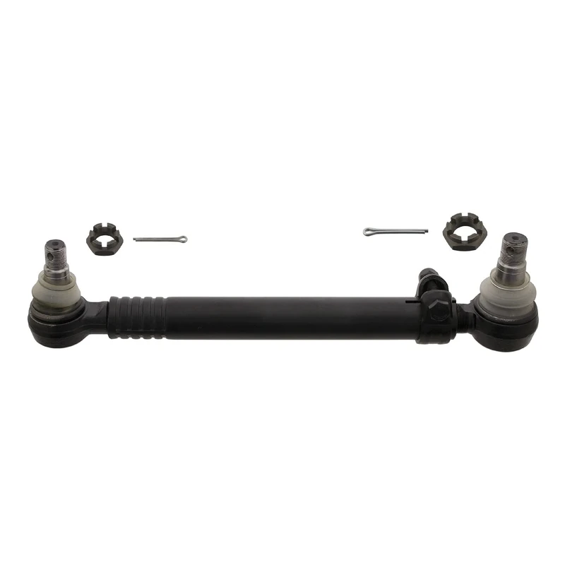 febi bilstein 18580 Drag Link with castle nuts and cotter pins, from 2nd front axle to 1st idler arm, pack of one