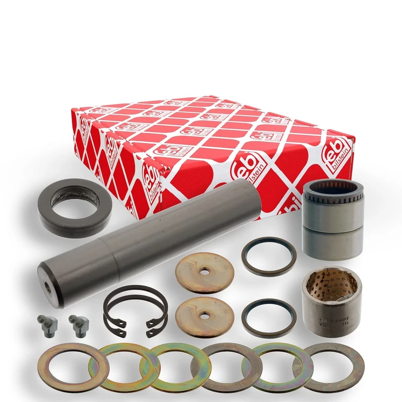 febi bilstein 01254 King Pin Set with thrust bearing, single set, pack of one