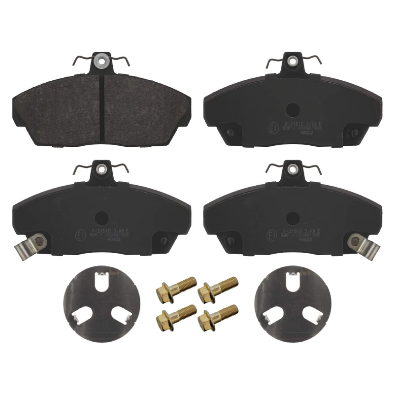febi bilstein 16800 Brake Pad Set with additional parts, pack of four