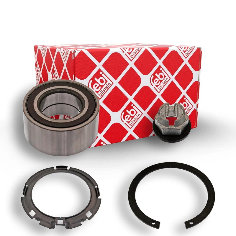 febi bilstein 23253 Wheel Bearing Kit with castle nut and circlip, pack of one