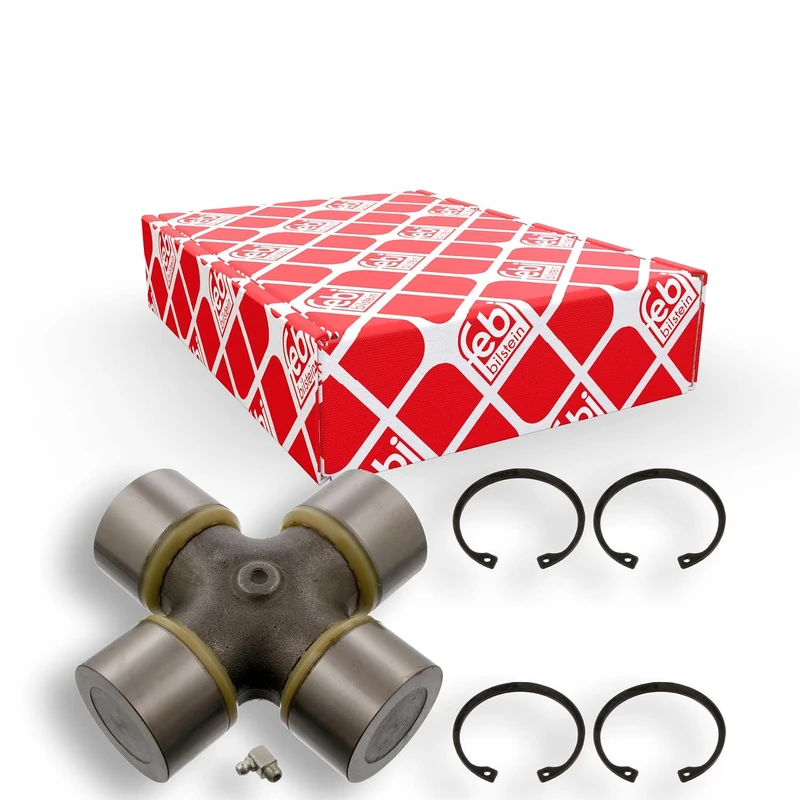 febi bilstein 14511 Universal Joint for propshaft, with grease nipple, pack of one