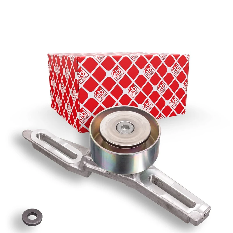 febi bilstein 05853 Tensioner Pulley for auxiliary belt, pack of one