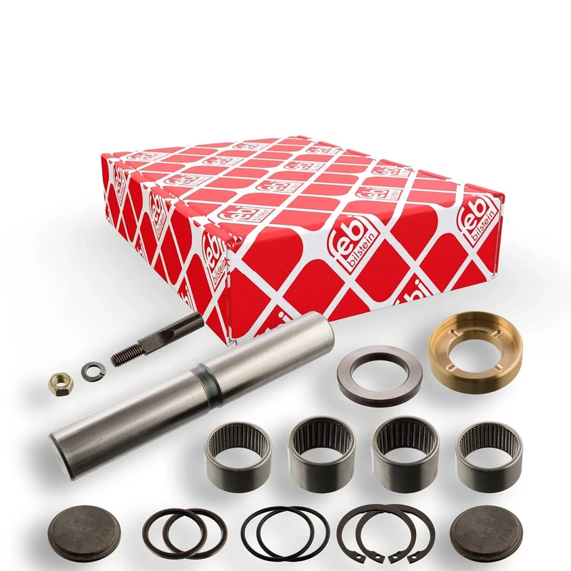 febi bilstein 08802 King Pin Set with thrust bearing, single set, pack of one