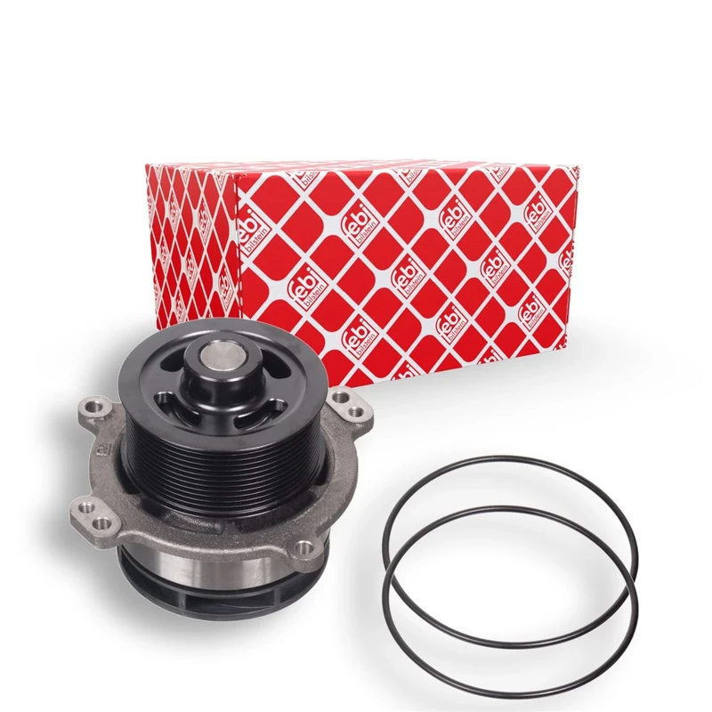 febi bilstein 30681 Water Pump with belt pulley and seals, pack of one
