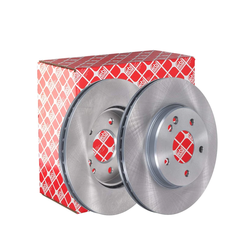 febi bilstein 08129 Brake Disc Set (2 Brake Disc) front, internally ventilated, No. of Holes 5