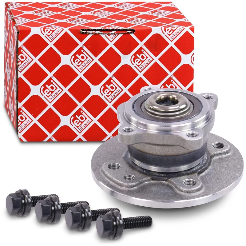 febi bilstein 22316 Wheel Bearing Kit with wheel hub and ABS sensor ring, pack of one