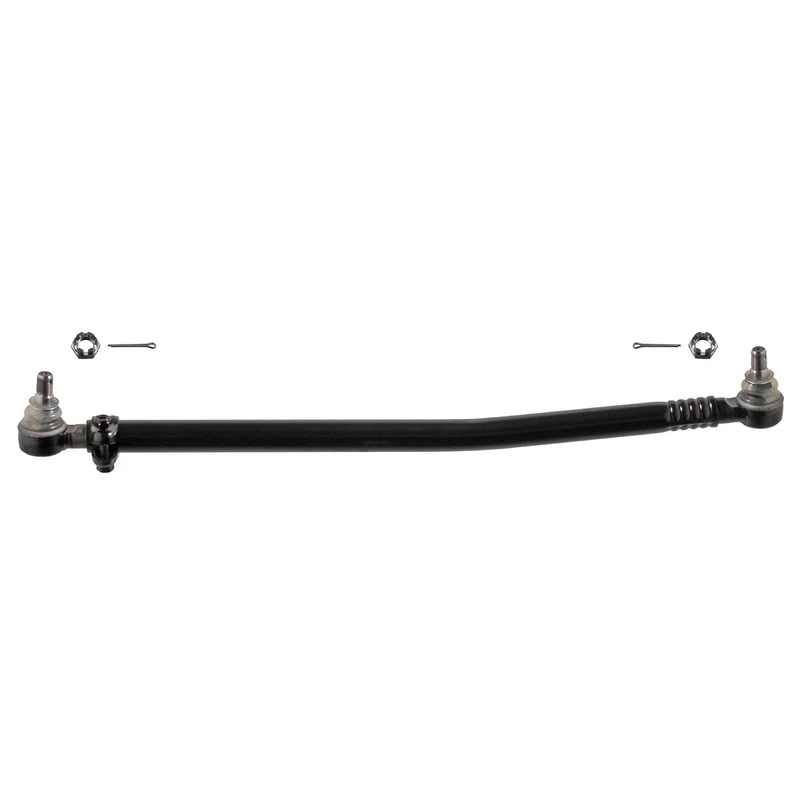 febi bilstein 04374 Drag Link with castle nuts and cotter pins, from steering gear to 1st front axle, pack of one