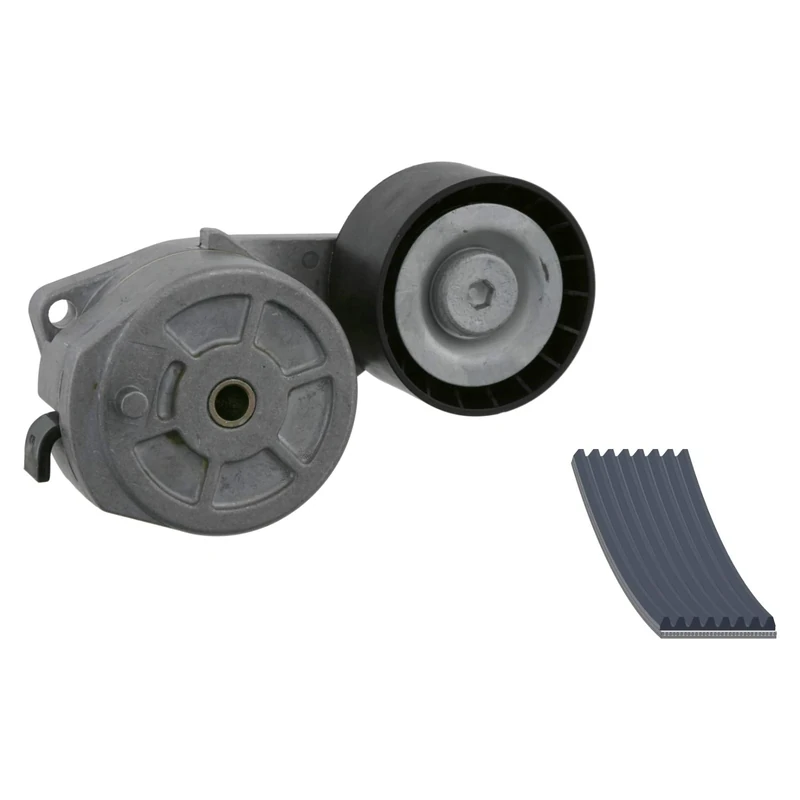 febi bilstein 31625 Auxiliary Belt Kit with belt tensioner and tensioner pulley, pack of one