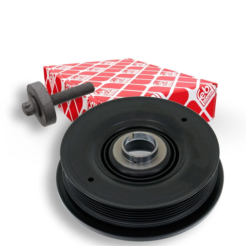 febi bilstein 33699 Pulley decoupled, for crankshaft with screw, pack of one