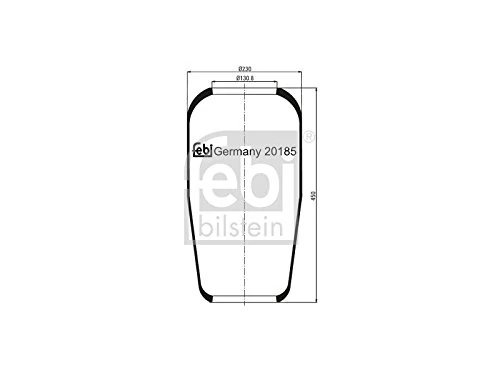 febi bilstein 20185 Air Spring without piston, pack of one