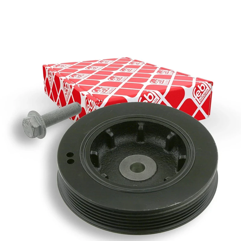 febi bilstein 33701 Pulley decoupled, for crankshaft with screw, pack of one