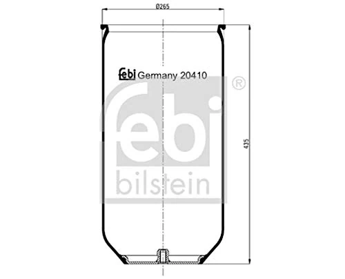 febi bilstein 20410 Air Spring without piston, pack of one