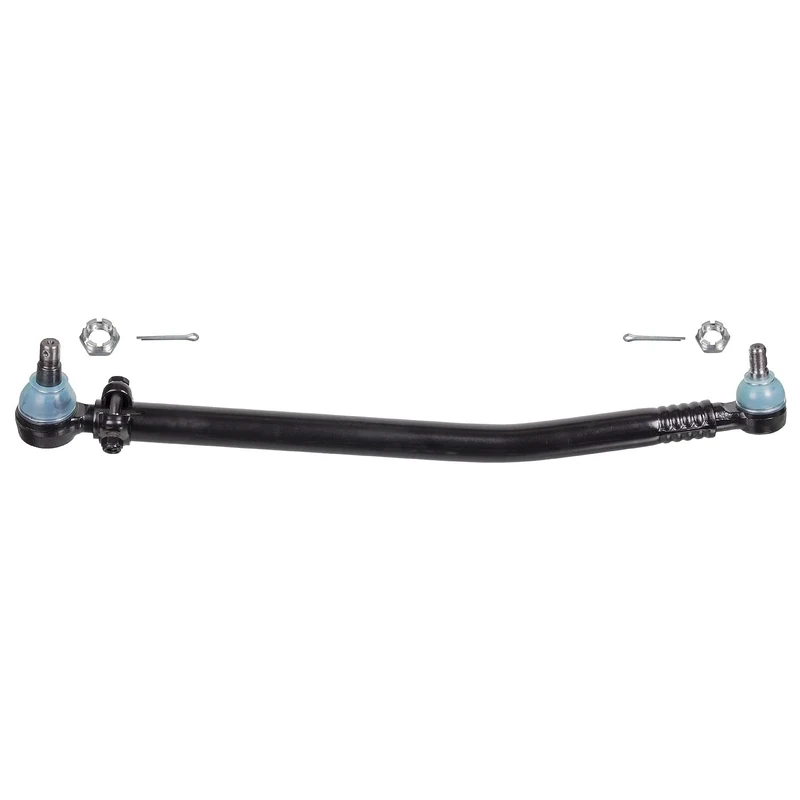 febi bilstein 14633 Drag Link with castle nuts and cotter pins, from steering drive to idler arm, 2nd axle, pack of one