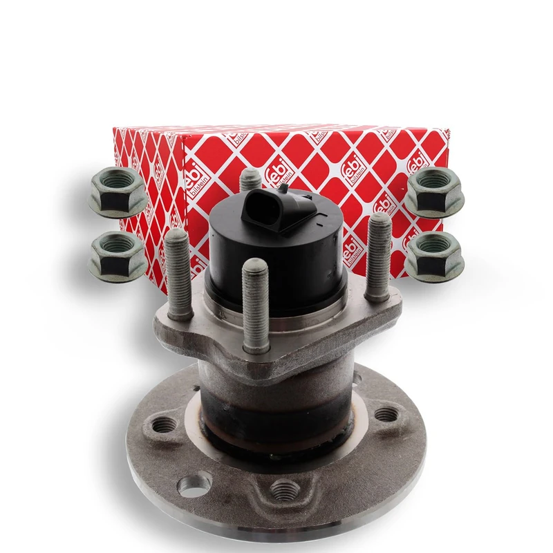 febi bilstein 02843 Wheel Bearing Kit with wheel hub and additional parts, pack of one
