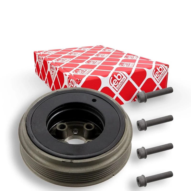 febi bilstein 33733 Pulley decoupled, for crankshaft with screws, pack of one