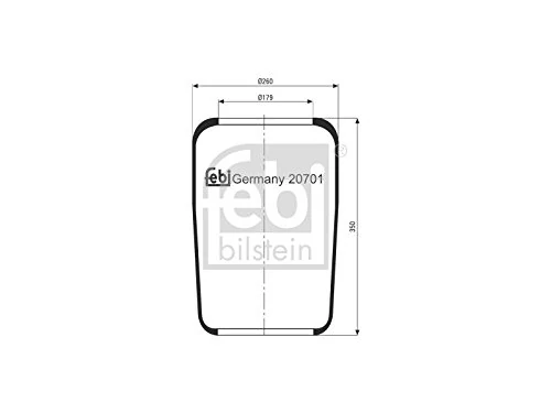 febi bilstein 20701 Air Spring without piston, pack of one