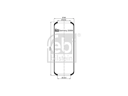 febi bilstein 20896 Air Spring without piston, pack of one