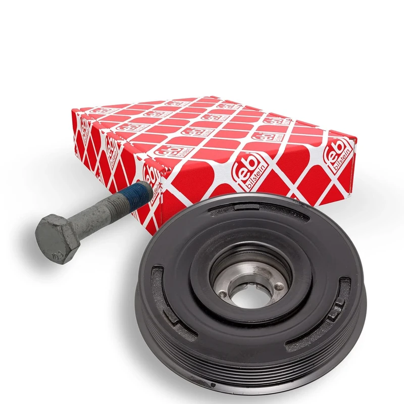 febi bilstein 33782 Pulley decoupled, for crankshaft with screw, pack of one