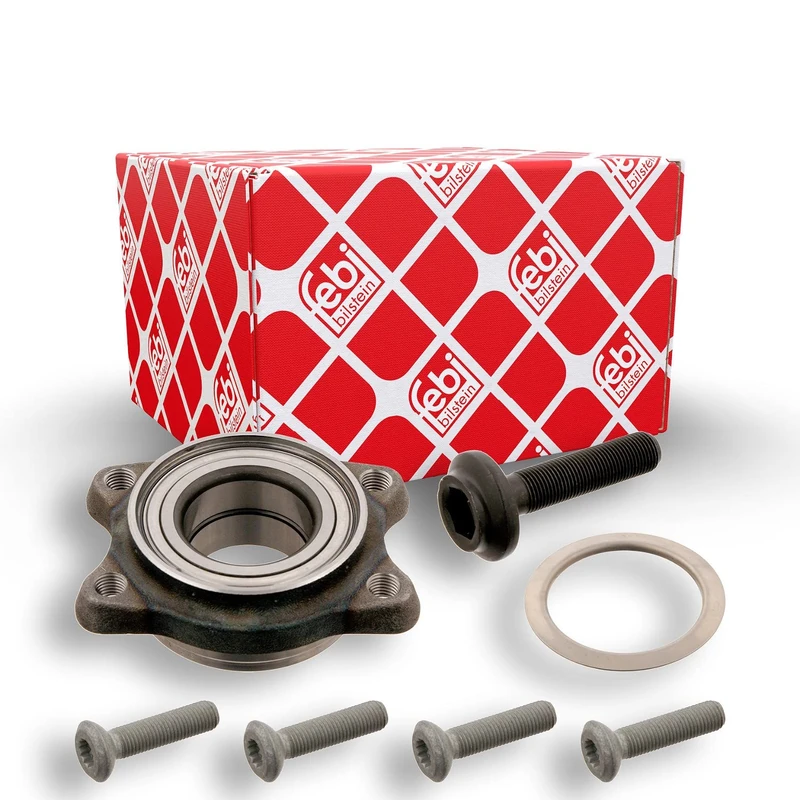 febi bilstein 29837 Wheel Bearing Kit with drive shaft screw and fastening screws, pack of one - Image 1