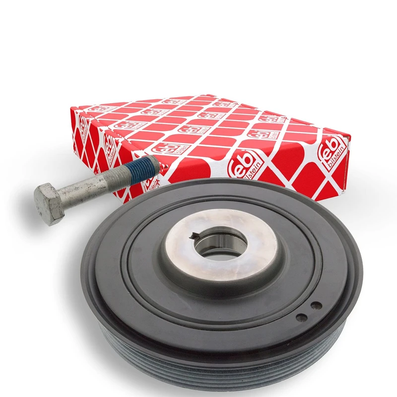 febi bilstein 33783 Pulley decoupled, for crankshaft with screw, pack of one