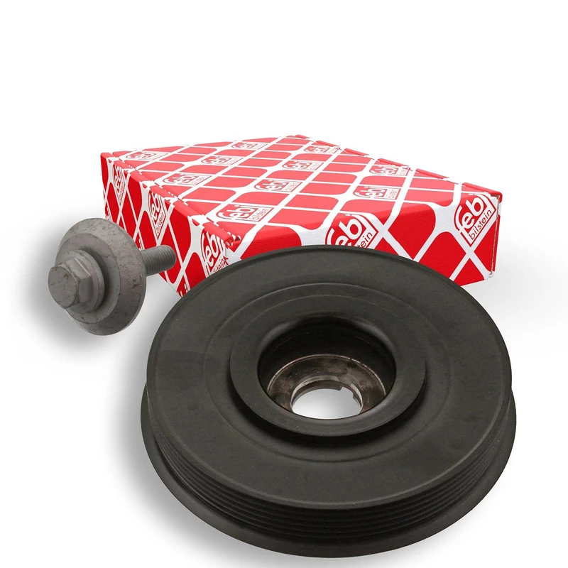 febi bilstein 33784 Pulley decoupled, for crankshaft with screw, pack of one