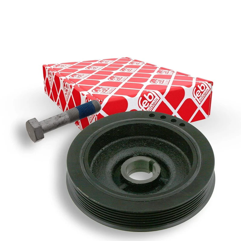 febi bilstein 33785 Pulley decoupled, for crankshaft with screw, pack of one
