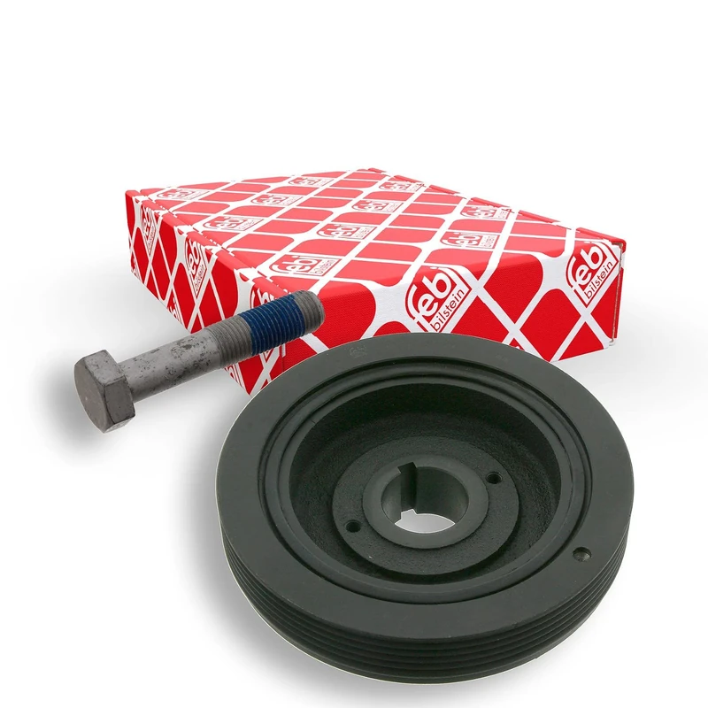 febi bilstein 33789 Pulley decoupled, for crankshaft with screw, pack of one