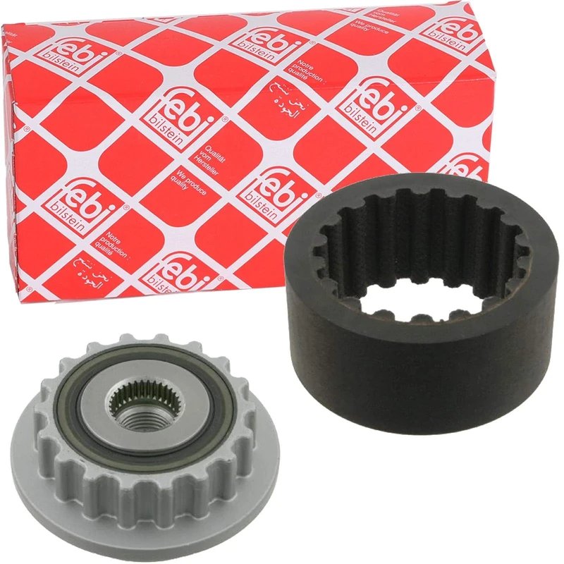 febi bilstein 30816 Alternator Overrun Pulley with coupling, for alternator and air conditioning compressor, pack of one