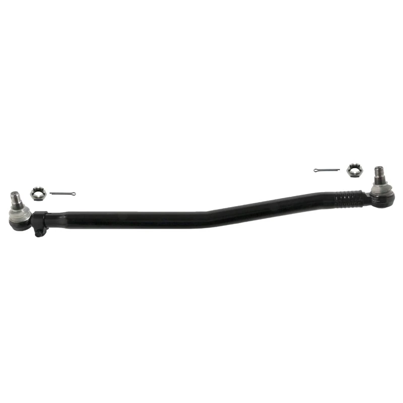 febi bilstein 17258 Drag Link with castle nuts and cotter pins, from steering gear to 1st front axle, pack of one